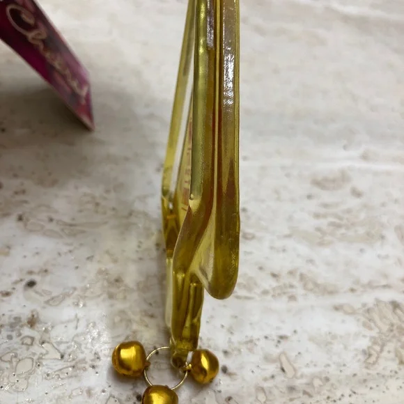 “Wine Taste Better With Friends” Yellow Tree Shaped Ornament  With Bell - Picture 2 of 3